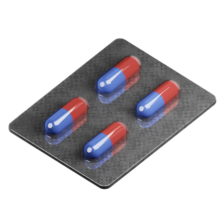Ampolla de pastillas  3D Illustration