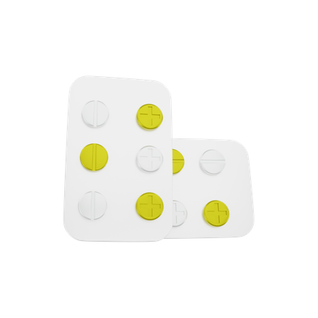 Tabletas de pastillas  3D Illustration