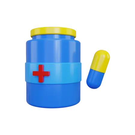 Caja de pastillas de medicina  3D Illustration