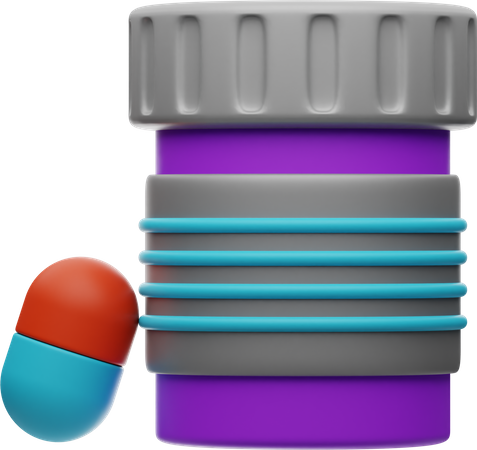 Caja de pastillas de medicina  3D Illustration