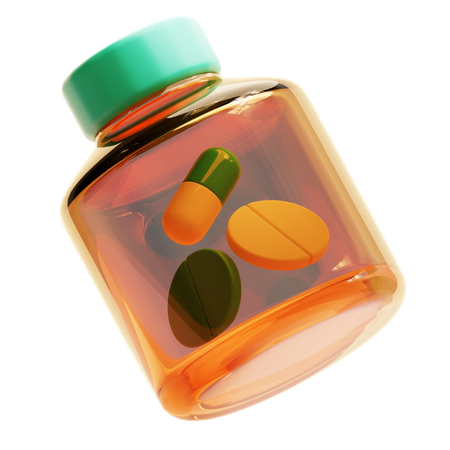 Tarro de pastillas  3D Icon