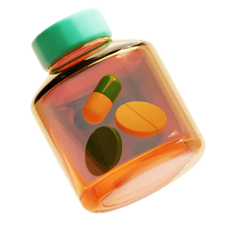 Tarro de pastillas  3D Icon