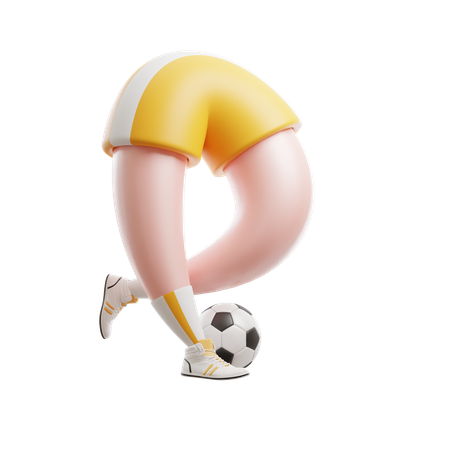Patada de futbol  3D Icon