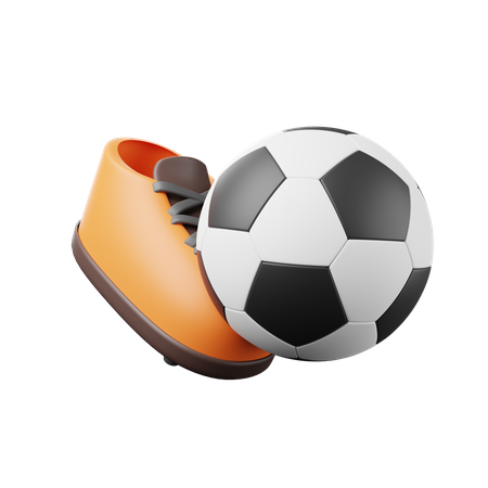 Patada de futbol  3D Illustration