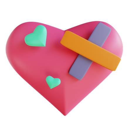 La Saint-Valentin se répare  3D Illustration