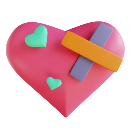 La Saint-Valentin se répare  3D Illustration