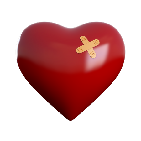 Patched Heart  3D Icon