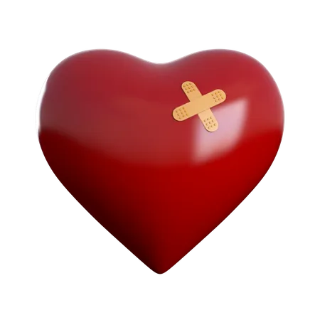 Patched Heart  3D Icon