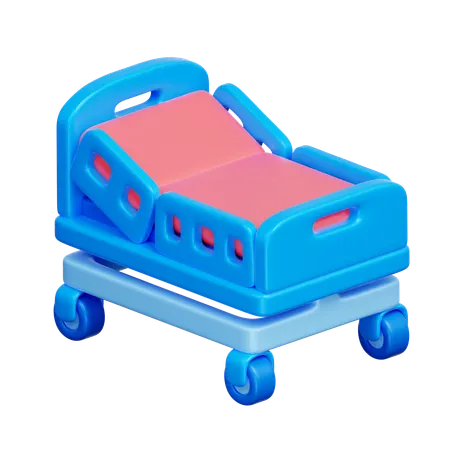 Patient Bed 3D Icon