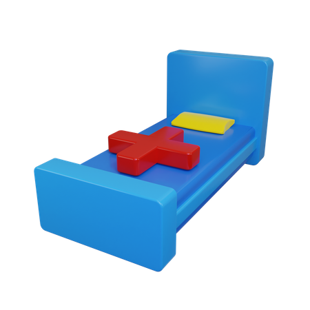 Patient bed  3D Illustration