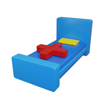 Patient bed 3D Illustration