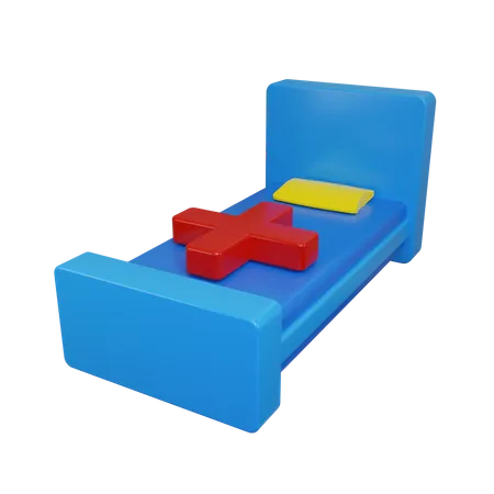 Patient bed  3D Illustration