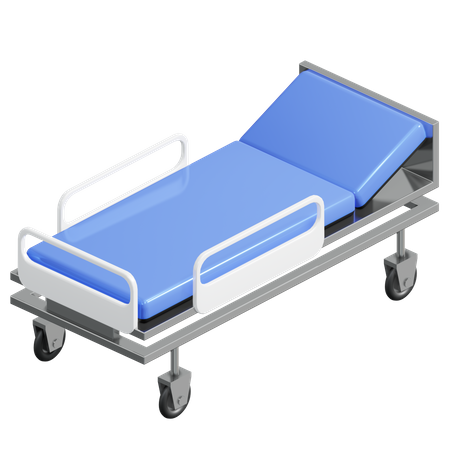 Patient Bed 3D Illustration