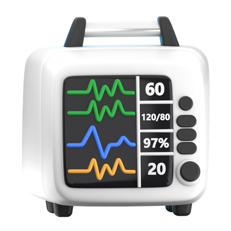 Patientenüberwachungssystem  3D Icon