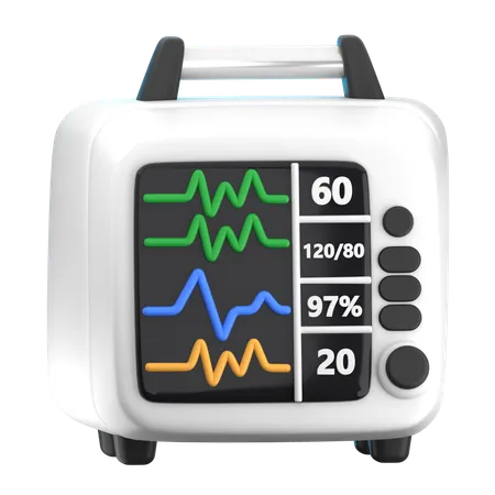 Patientenüberwachungssystem  3D Icon