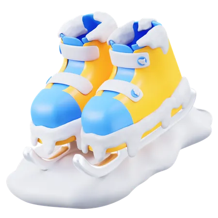 Patins de gelo  3D Icon