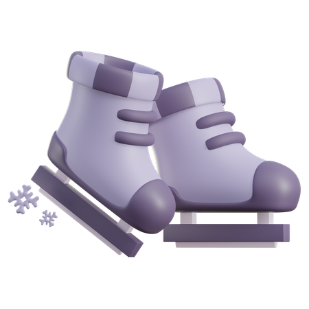 Patins de gelo  3D Icon