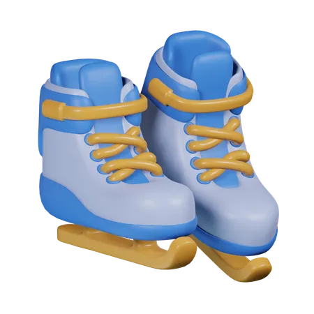 Patinar sobre hielo  3D Icon