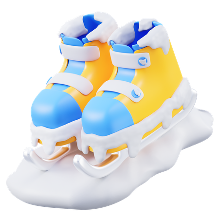 Patinar sobre hielo  3D Icon