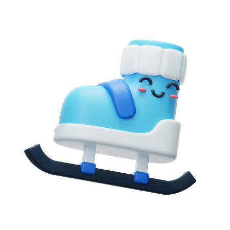 Patinar sobre hielo  3D Icon