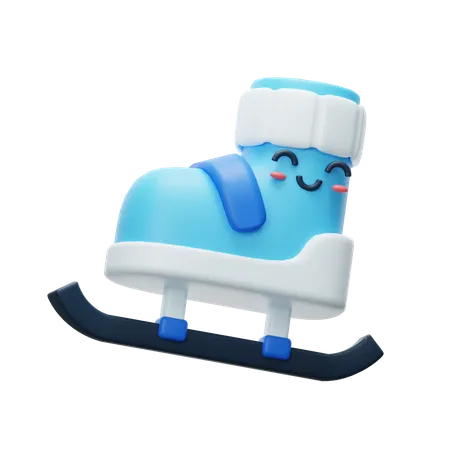 Patinar sobre hielo  3D Icon