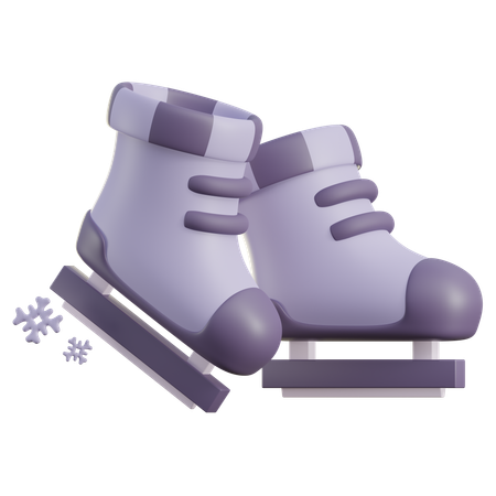 Patinar sobre hielo  3D Icon