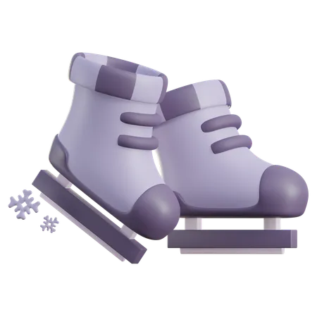 Patinar sobre hielo  3D Icon