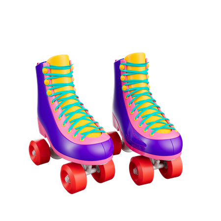 Patines de ruedas arcoiris  3D Icon