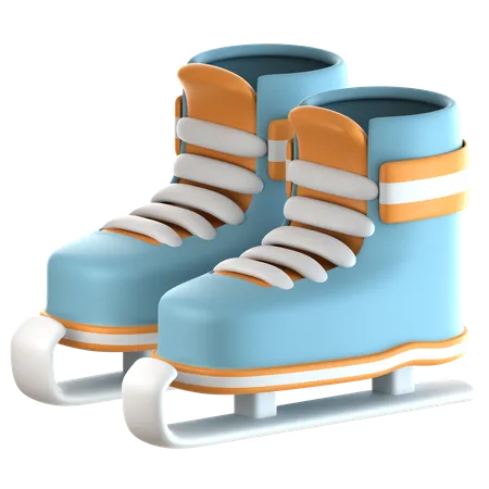 Patines de hielo  3D Icon