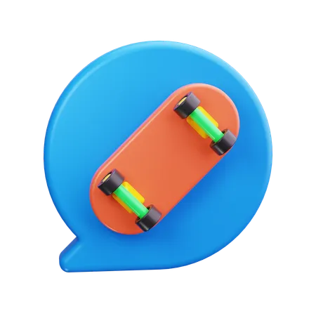 Patineta  3D Icon