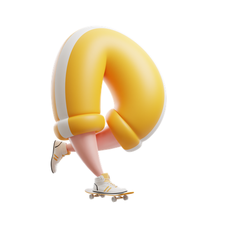 Patineta  3D Icon
