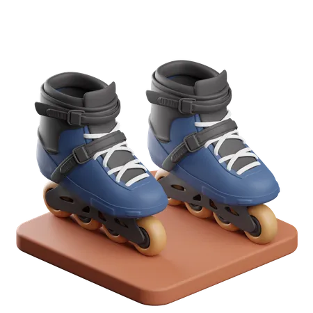 Andar de patins  3D Icon