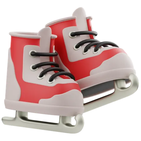 Patins de gelo  3D Icon