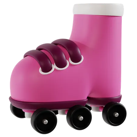 Patins Rosa  3D Icon