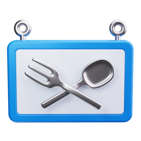 Zona de comidas  3D Icon