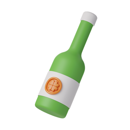 Botella de vino patricio  3D Icon