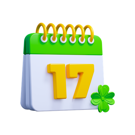 Patrick Day Calendar 3D Icon