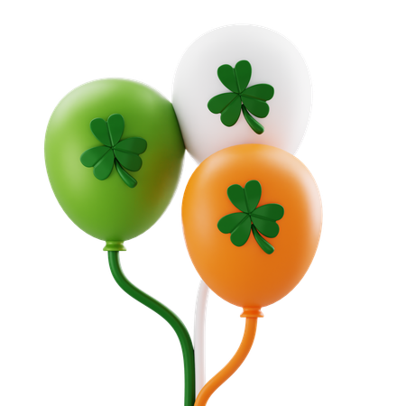Patricks Day Balloons  3D Icon