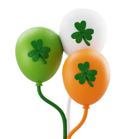 Patricks Day Balloons  3D Icon
