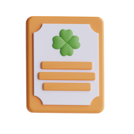 Patricks Day Einladung  3D Icon