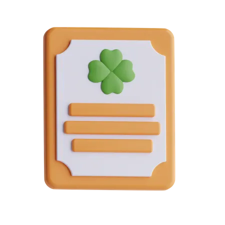 Patricks Day Einladung  3D Icon