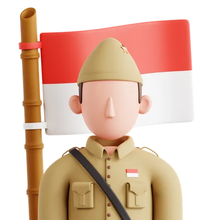 Homme patriote  3D Icon