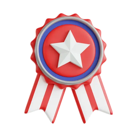 Patriotic Badge  3D Icon
