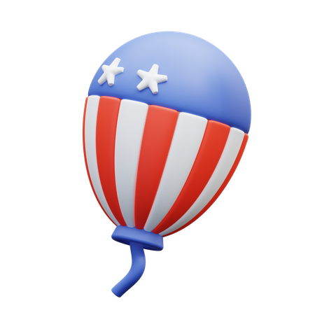 Patriotic Balloon  3D Icon