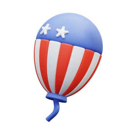 Patriotic Balloon  3D Icon