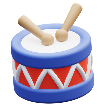 Patriotic Drum  3D Icon