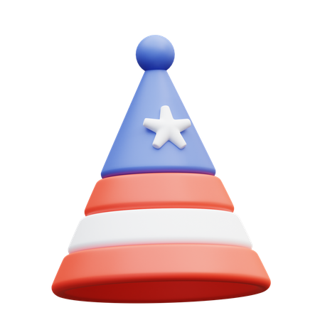 Patriotic Party Hat  3D Icon