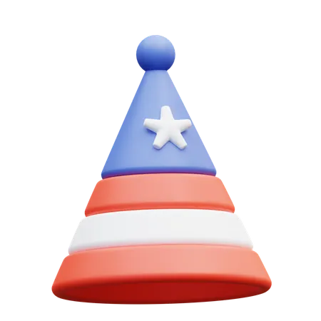 Patriotic Party Hat  3D Icon