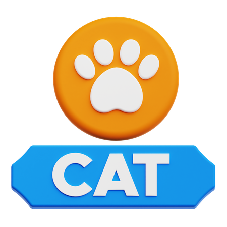 Patte de chat  3D Icon