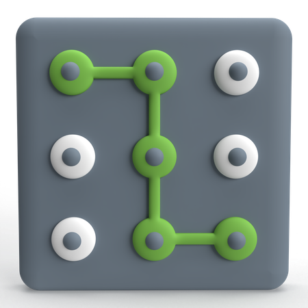 Pattern Lock  3D Icon